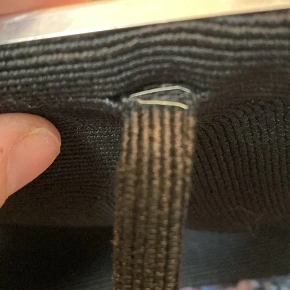 1940s Genuine Korday black cord handbag/clutch. Vintage - Picture 6 of 8